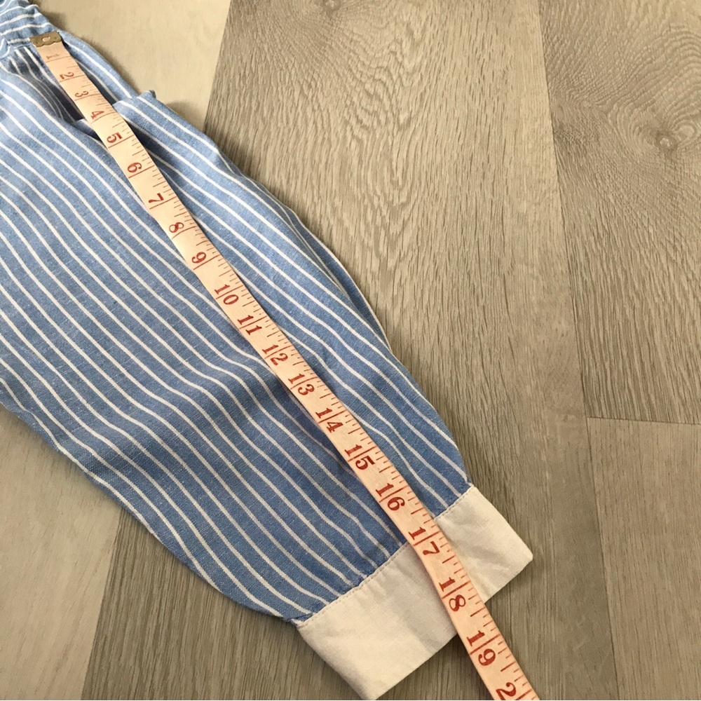 ZARA BUTTON SHIRT BLUE STRIPED BIXY CROP LONG SLEEVE WOMENS SMALL - Picture 6 of 10